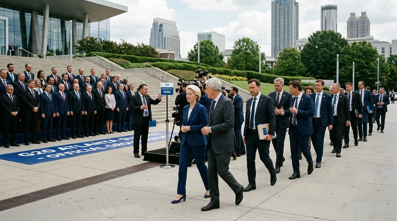 European Envoys Boycott G20 Photo Over Russian Presence in Atlanta